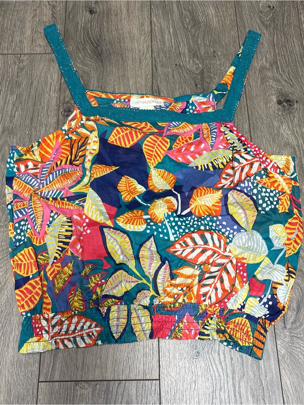 Floral preppy tank top